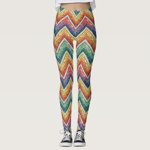 Mozaïek Regenboog Chevron - Kleurrijke Geometrisch Leggings