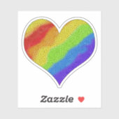 Mozaïek Regenboog Hart - Multi-Coloured Sunshine Sticker (Vel)
