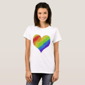 Mozaïek Regenboog Hart - T-shirt (Voorkant volledig)