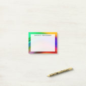 Mozaïek Regenbooggolf Strepen Post-it® Notes (Op bureau)