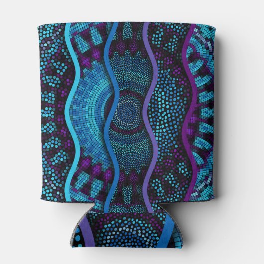  mozaïek: reliëf golven textuur. blikjeskoeler (Achterkant)