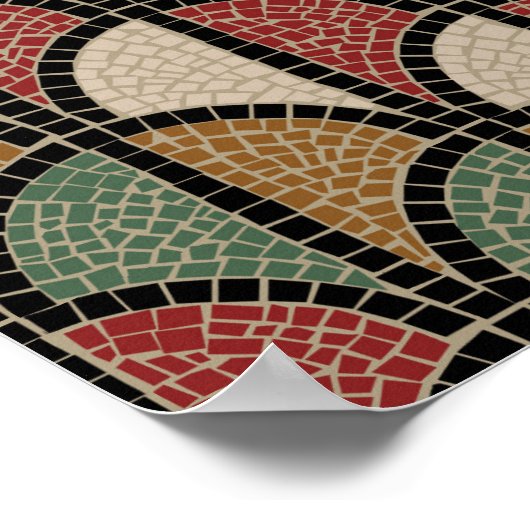 Mozaïek — Romein (Pompeii) Poster (Hoek)