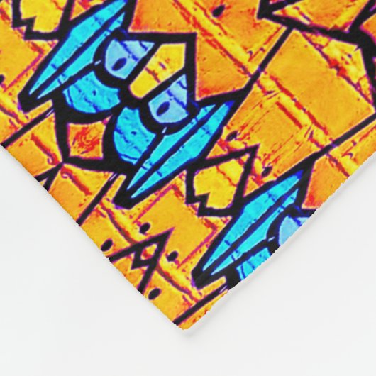 Mozaïek Roze Mandala Bloemen Psychedelische Retro Fleece Deken (Hoek)