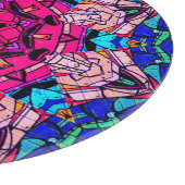 Mozaïek Roze Mandala Bloemen Psychedelische Retro Snijplank (Hoek)