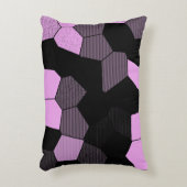 Mozaïek Scan - Roze/zwart Accent Kussen (Voorkant(Verticaal))