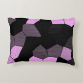 Mozaïek Scan - Roze/zwart Accent Kussen (Achterkant)