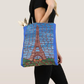 Mozaïek schilderij Eiffeltoren Canvas tassen (Dichtbij)