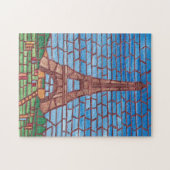 Mozaïek Schilderij Eiffeltoren Jigsaw Puzzels (Horizontaal)