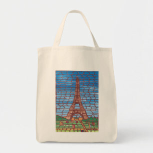 Mozaïek Schilderij van Eiffeltoren Custom Bags Tote Bag