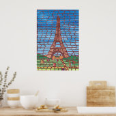 Mozaïek Schilderij van Eiffeltoren Posters (Keuken)