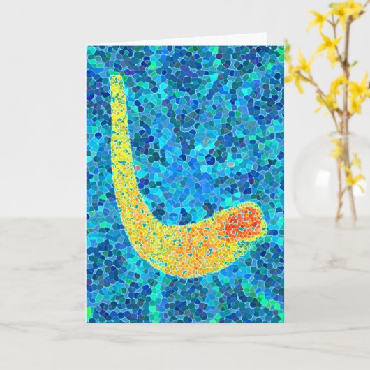 Mozaiëk Shofar Kaarten (Gele Bloem)