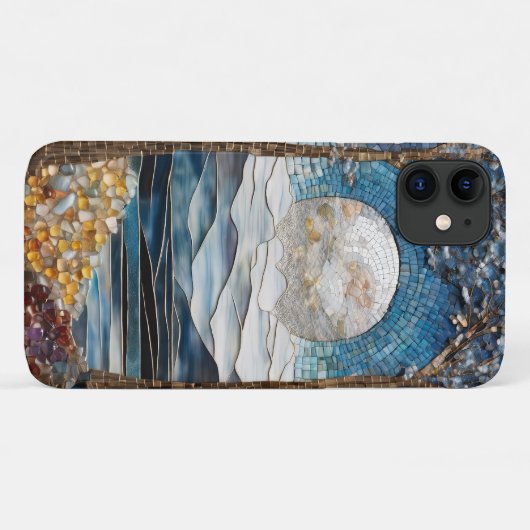 Mozaïek Shores: Glaswerk Tapestry Telefoon Case (Achterkant (horizontaal))