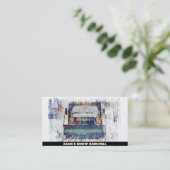 *~* Mozaïek Sneeuwverwijdering Sneeuwvrachtwagen A Visitekaartje (Staand voorkant)