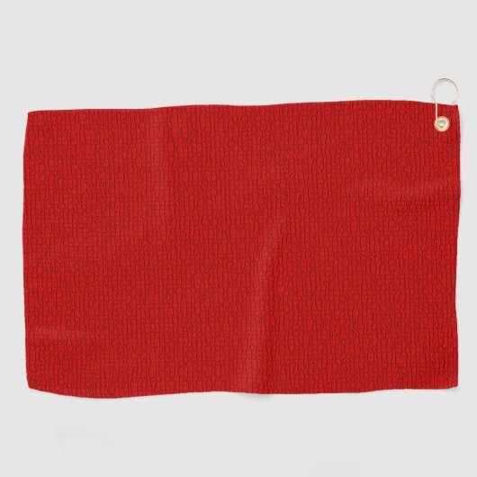 Mozaïek Solid Red Textured Pattern Golfhanddoek (Horizontaal)