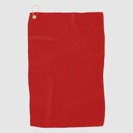 Mozaïek Solid Red Textured Pattern Golfhanddoek (Voorkant)