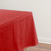 Mozaïek Solid Red Textured Pattern Tafelkleed (Voorbeeld)