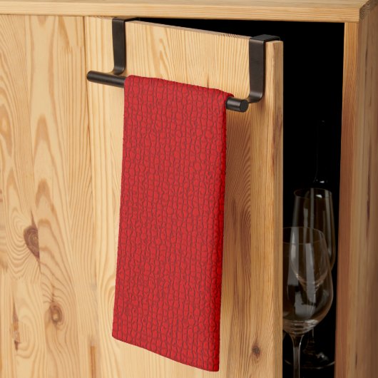 Mozaïek Solid Red Textured Pattern Theedoek (Derde Gevouwen)