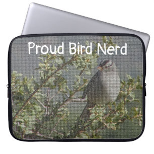 Mozaïek Sparrow Avid Vogelaar Trotse Vogelnerd Laptop Sleeve