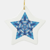 Mozaïek Starburst Keramisch Ornament (Voorkant)