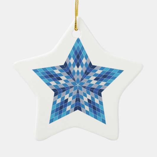 Mozaïek Starburst Keramisch Ornament (Voorkant)
