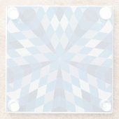 Mozaïek Starburst (patroon) Glazen Onderzetter (Achterkant)