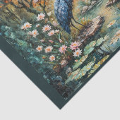 Mozaïek stijl afbeelding van 2 blauwe reigers in h tissuepapier (Detail)