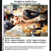 Mozaïek Stijl Kunst van Glamoureuze Vrouw EB7R Dec Tissuepapier