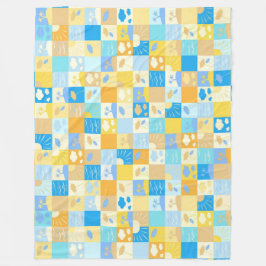 Mozaïek strand en oceaan geïnspireerd zomer fleece deken