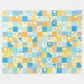 Mozaïek strand en oceaan geïnspireerd zomer fleece deken (Voorkant (Horizontaal))