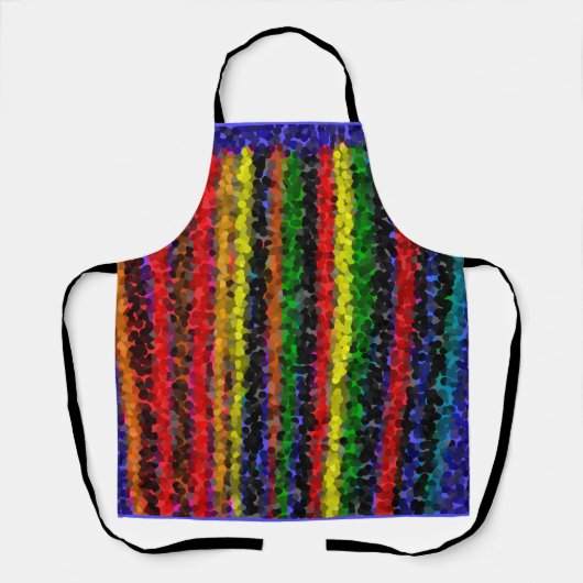 Mozaïek Stripes All-Over Print Schort (Voorkant)