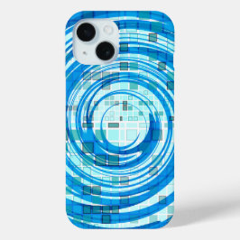 Mozaïek Swirl Blue iPhone Case