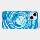 Mozaïek Swirl Blue iPhone Case (Achterkant (horizontaal))