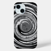 Mozaïek Swirl Grijs iPhone Case (Achterkant)
