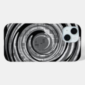 Mozaïek Swirl Grijs iPhone Case (Achterkant (horizontaal))