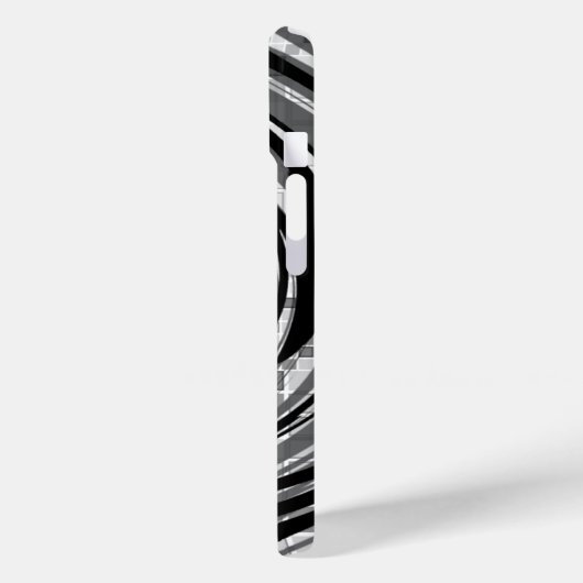 Mozaïek Swirl Grijs iPhone Case (Achterkant / Links)