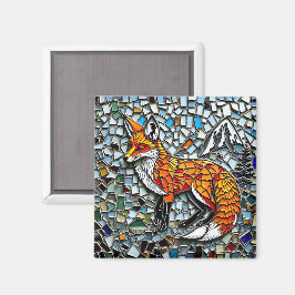 Mozaïek Tegel Fox Wildlife Art Magneet