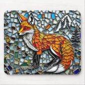 Mozaïek Tegel Fox Wildlife Art Muismat (Voorkant)