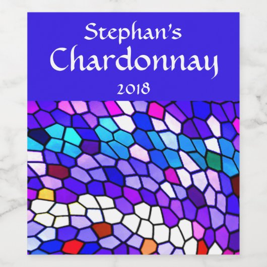 Mozaïek Tegel Patroon Wijnlabel Wijn Etiket (Enkel label)