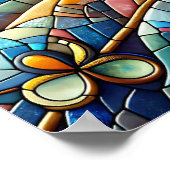 Mozaïek Tegel Wolf en Uil Poster (Hoek)