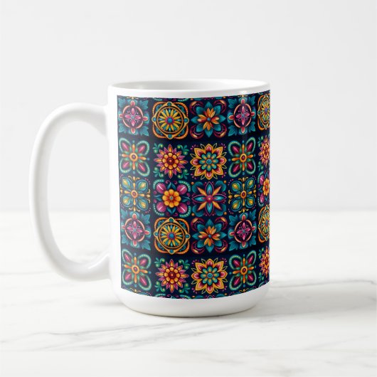 Mozaïek Tegels Bloem 53 Koffiemok (Links)