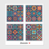 Mozaïek Tegels Flower 21 - 24 Sticker (Vel)