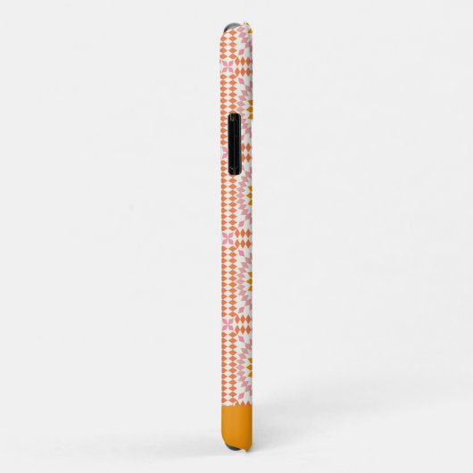 Mozaïek Tegels Roze Sinaasappel Gepersonaliseerd Case-Mate iPhone Case (Achterkant/rechts)