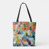 mozaïek tegels tote tas (Achterkant)