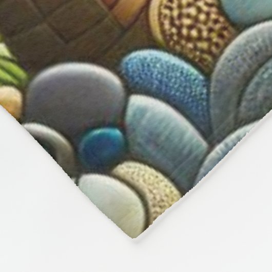 Mozaïek Tropisch strand Sunset Palm Tree Fleece Deken (Hoek)