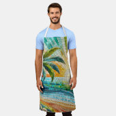 Mozaïek Tropisch strand Sunset Palm Tree Schort (Gedragen)