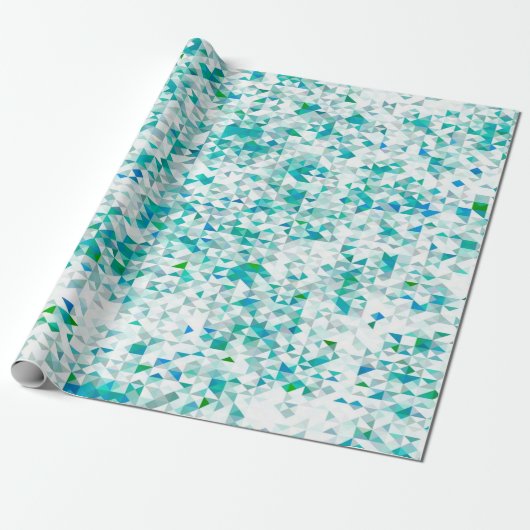 mozaïek, turquoise cadeaupapier (Uitgerold)