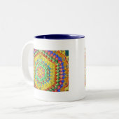 mozaïek tweekleurige koffiemok (Voorkant links)