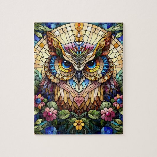Mozaïek Uil Jigsaw Puzzel (Verticaal)