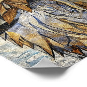 Mozaiëk valk - Geometrische roofvogel wandkunst Poster (Hoek)