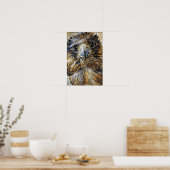 Mozaiëk valk - Geometrische roofvogel wandkunst Poster (Keuken)